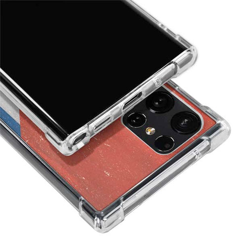 Cuban Flag Distressed Galaxy S23 Ultra Clear Case
